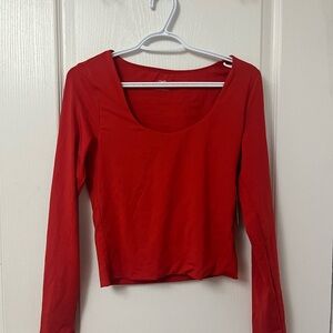 Elegant Red Long Sleeve Top